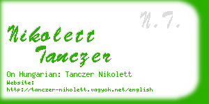 nikolett tanczer business card
